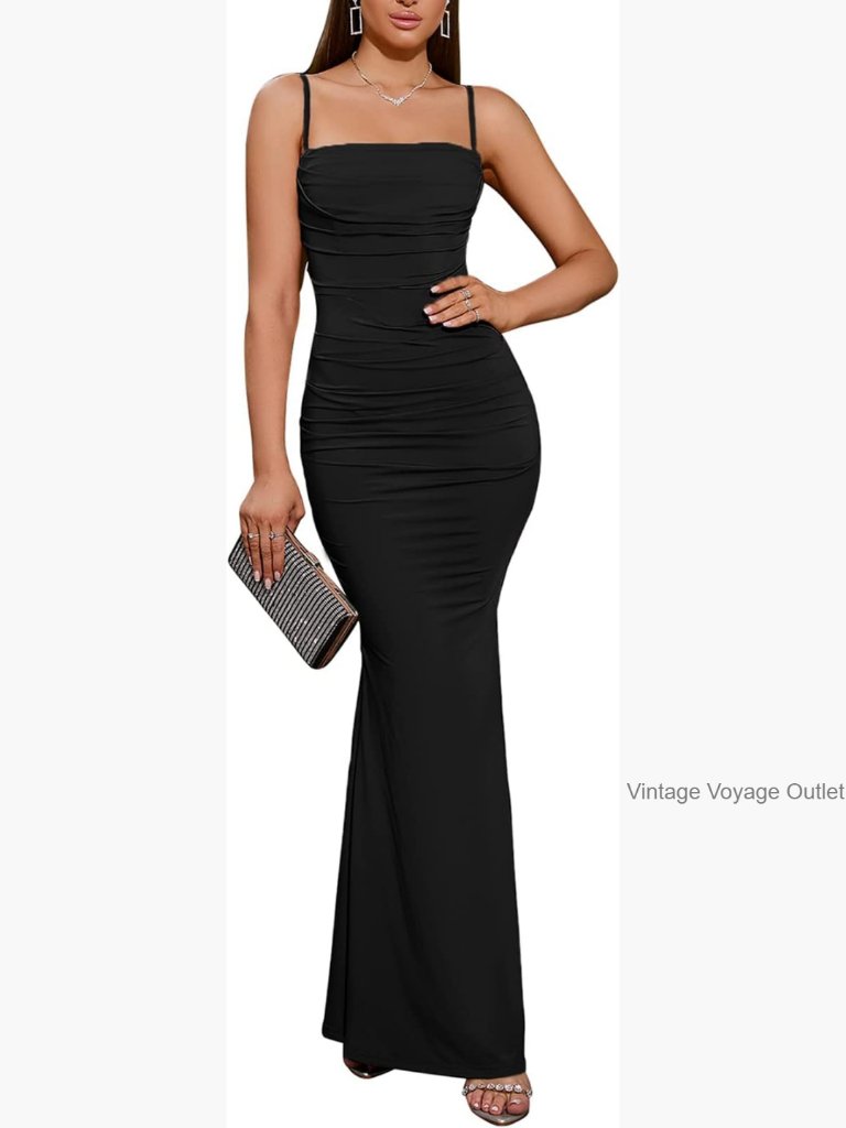 Sleeveless Bodycon Maxi Dress Formal Evening Wedding Guest Corset